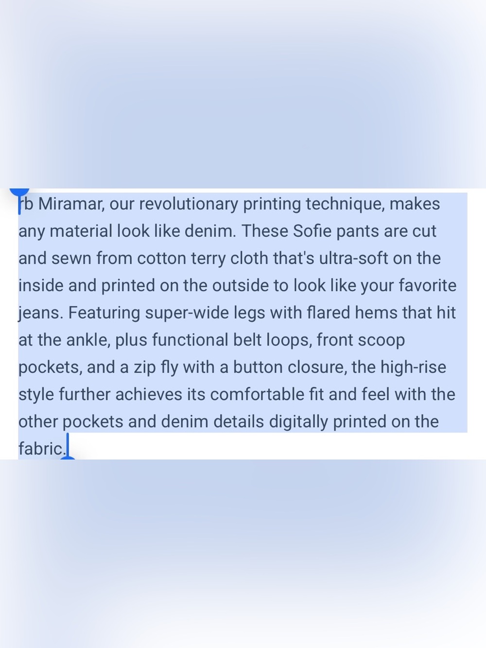 Rag & Bone Miramar Sofie Ankle-Length Pant. Long 27 inches (mix46) - Picture 12 of 12